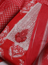 Sequence Work Cotton Blend Unstitched Suit With Dupatta